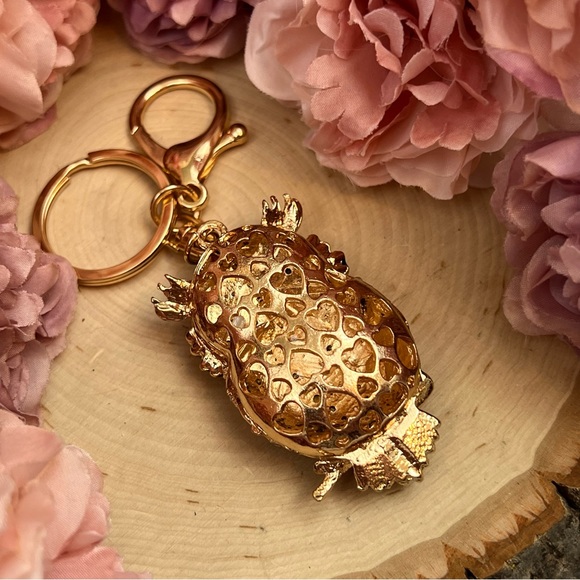 Beautiful Black and Silver Crystal Owl Keychain Charm - Picture 12 of 14